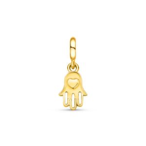 Pingente Life Patuás Mão de Hamsá em Prata 925 com Banho de Ouro Amarelo 18k