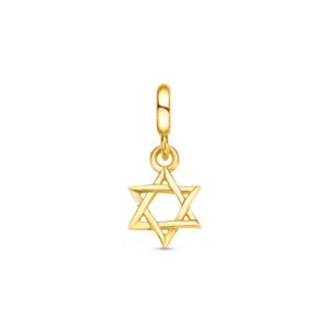 Pingente Life Religioso Estrela de Davi em Prata 925 com Banho de Ouro Amarelo 18k