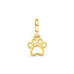 Pingente Life Animal Pegada em Prata 925 com Banho de Ouro Amarelo 18k