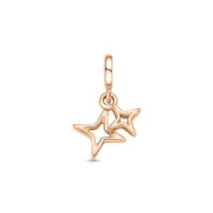 Pingente Life Stars em Liga Rosé com Banho de Ouro Rosé 18k