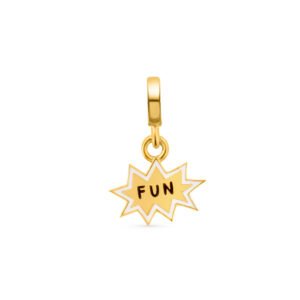 Pingente Life Funtastic Fun em Prata 925 com Banho de Ouro Amarelo 18k