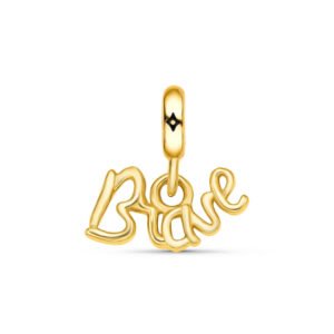 Pingente Life Desejos Brave em Prata 925 com Banho de Ouro Amarelo 18k