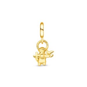 Pingente Life Religioso São Francisco em Prata 925 com Banho de Ouro Amarelo 18k