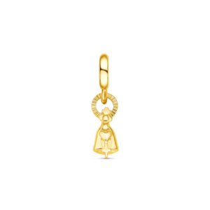 Pingente Life Religioso N.Sra. de Fátima em Prata 925 com Banho de Ouro Amarelo 18k