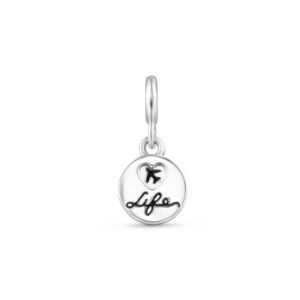 Pingente Life Viagem Wanderlust em Prata 925 com Esmalte
