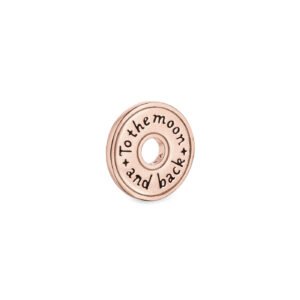 Pingente Life Wishes To The Moon And Back em Liga Rosé com Banho de Ouro Rosé 18k