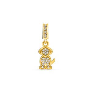 Pingente Life Lili em Prata 925 com Banho de Ouro Amarelo 18k e Pedras Incolores