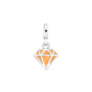 Pingente Life Diamante em Prata 925 com Esmalte