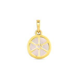 Pingente Life Amor Mandala Madrepérola em Prata 925 com Banho de Ouro Amarelo 18k