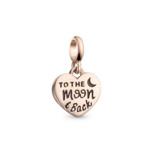 Pingente Life Mama To The Moon and Back em Liga Rosé com Banho de Ouro Rosé 18k