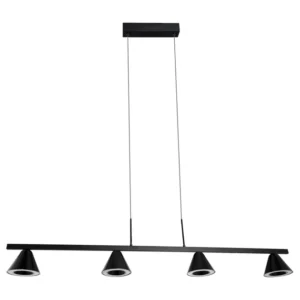 Pendente Led Metal Aluminio 38W 3000K Flora - PRETO