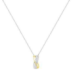 Colar Life Maxi VII em Prata 925 com Banho de Ouro Amarelo 18k e Pedras Incolores, 45cm