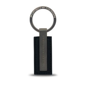 Chaveiro Porsche Design Couro e Aço Preto Oky28801