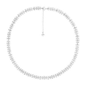 Colar Life Moscato em Prata 925 com Pedras Incolores, 45cm