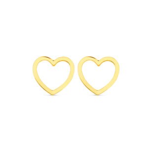 Brinco Teen Coração em Ouro Amarelo 18k