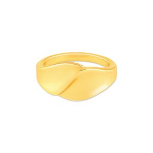 Anel Life Relevo em Prata 925 com Banho de Ouro Amarelo 18k