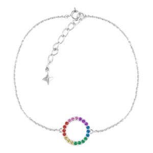 Pulseira Life Colors em Prata 925 com Pedras Coloridas