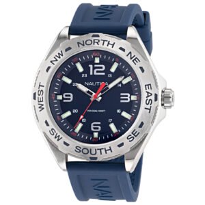 Relógio Nautica Masculino Silicone Azul