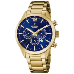 Relógio Festina Masculino Aço Dourado