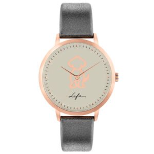 Relógio Life Mascote Feminino Couro Prateado