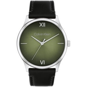 Relógio Calvin Klein Masculino Couro Preto 25200454