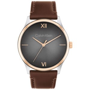 Relógio Calvin Klein Masculino Couro Marrom 25200453