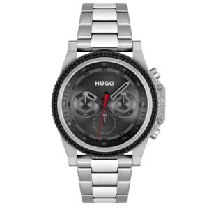 Relógio Hugo Masculino Silicone Prateado 1530347