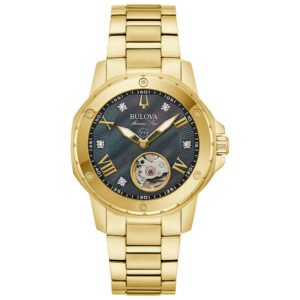 Relógio Bulova Marine Star Feminino Aço Dourado 97p171