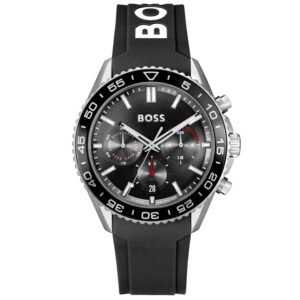 Relógio Boss Masculino Borracha Preto 1514141