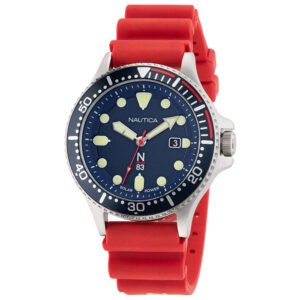 Relógio Nautica Masculino Poliuretano Vermelho