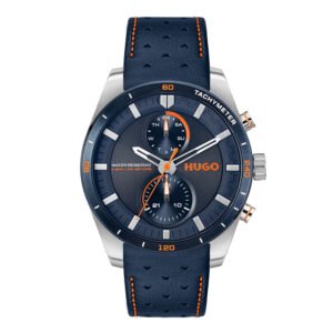 Relógio Hugo Masculino Couro Azul 1530371