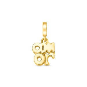 Pingente Life Amor em Prata 925 com Banho de Ouro Amarelo 18k