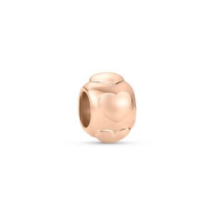 Separador Life Amor Corações em Liga Rosé com Banho de Ouro Rosé 18k