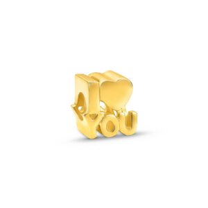 Separador Life Amor I Love You em Prata 925 com Banho de Ouro Amarelo 18k