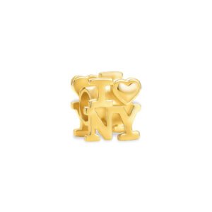 Separador Life I Love NY em Prata 925 com Banho de Ouro Amarelo 18k