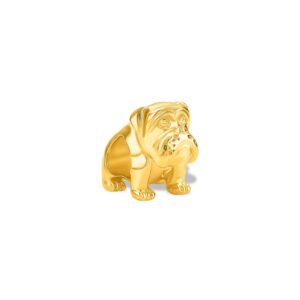 Separador Life Animal Boxer em Prata 925 com Banho de Ouro Amarelo 18k
