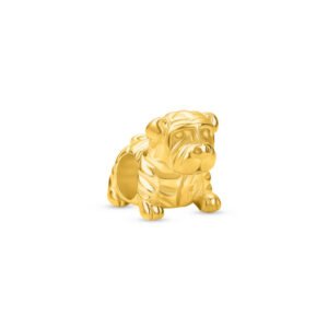 Separador Life Animal Cachorro Sharpei em Prata 925 com Banho de Ouro Amarelo 18k
