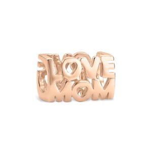 Separador Life Love Mom em Liga Rosé com Banho de Ouro Rosé 18k
