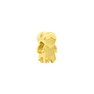 Separador Life Boy Textura em Prata 925 com Banho de Ouro Amarelo 18k