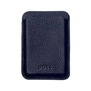 Porta Cartão Hugo Boss Couro Azul Marinho Hlj416n