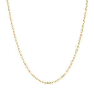 Corrente Groumet Curta em Ouro Amarelo 18k, 40cm
