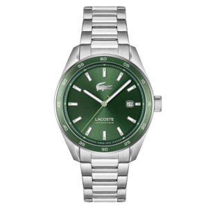 Relógio Lacoste Masculino Boston Automático Aço Prateado 2011376