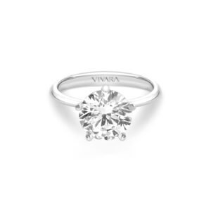 Anel Solitário Cielo em Ouro Branco 18k com Diamante de Laboratório 2 ct