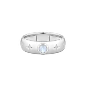 Anel Místico em Prata 925 com Pedra da Lua