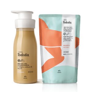Kit Creme Desodorante Nutritivo Corporal Tododia Macadâmia com Refil 400 ml