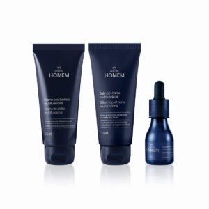 Kit Natura Homem Creme para Barbear, Balm e Óleo Pós-Barba (3 produtos)