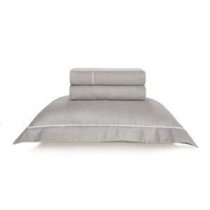 Jogo de Cama Solteiro Trussardi 300 Fios Percal 100% Algodão Enrico Marmo/Branco