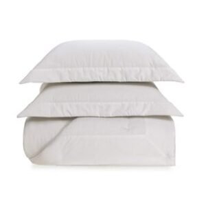 Colcha com Porta Travesseiros Queen 100% Algodão Egípcio Dianna Branco