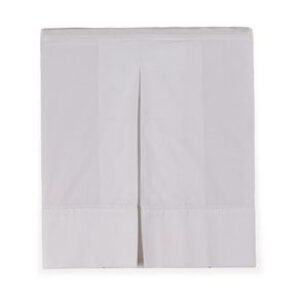 Saia para Cama Box Casal 100% Algodão Tullia Branco/Branco