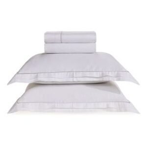 Jogo de Cama King 300 Fios Doppio Branco/Branco